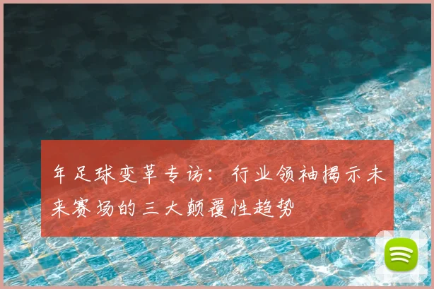年足球变革专访：行业领袖揭示未来赛场的三大颠覆性趋势
